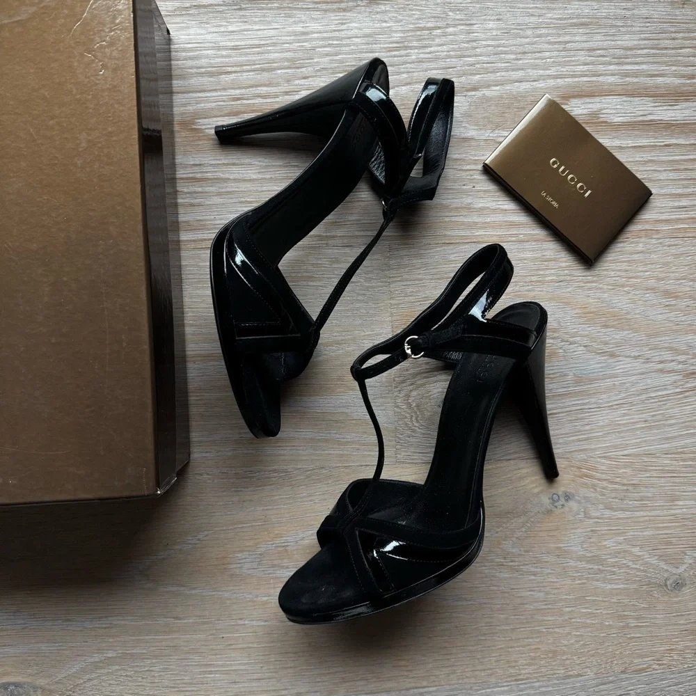 Gucci 4” black heels size 9 b - Picture 4 of 16